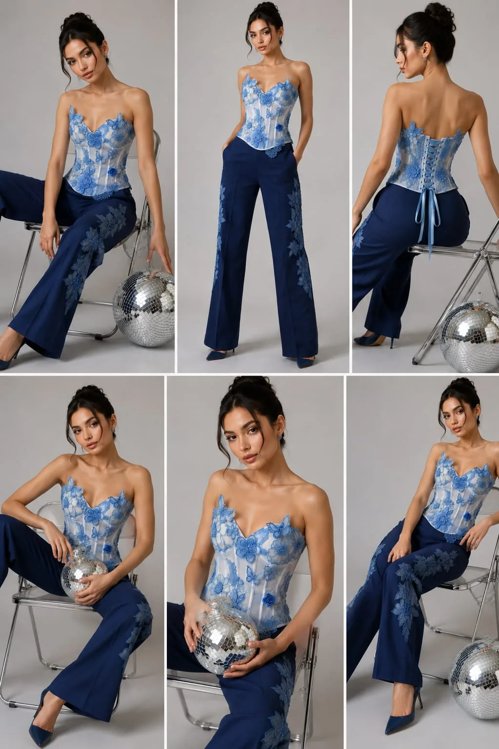 Blue Floral Corset — Styling