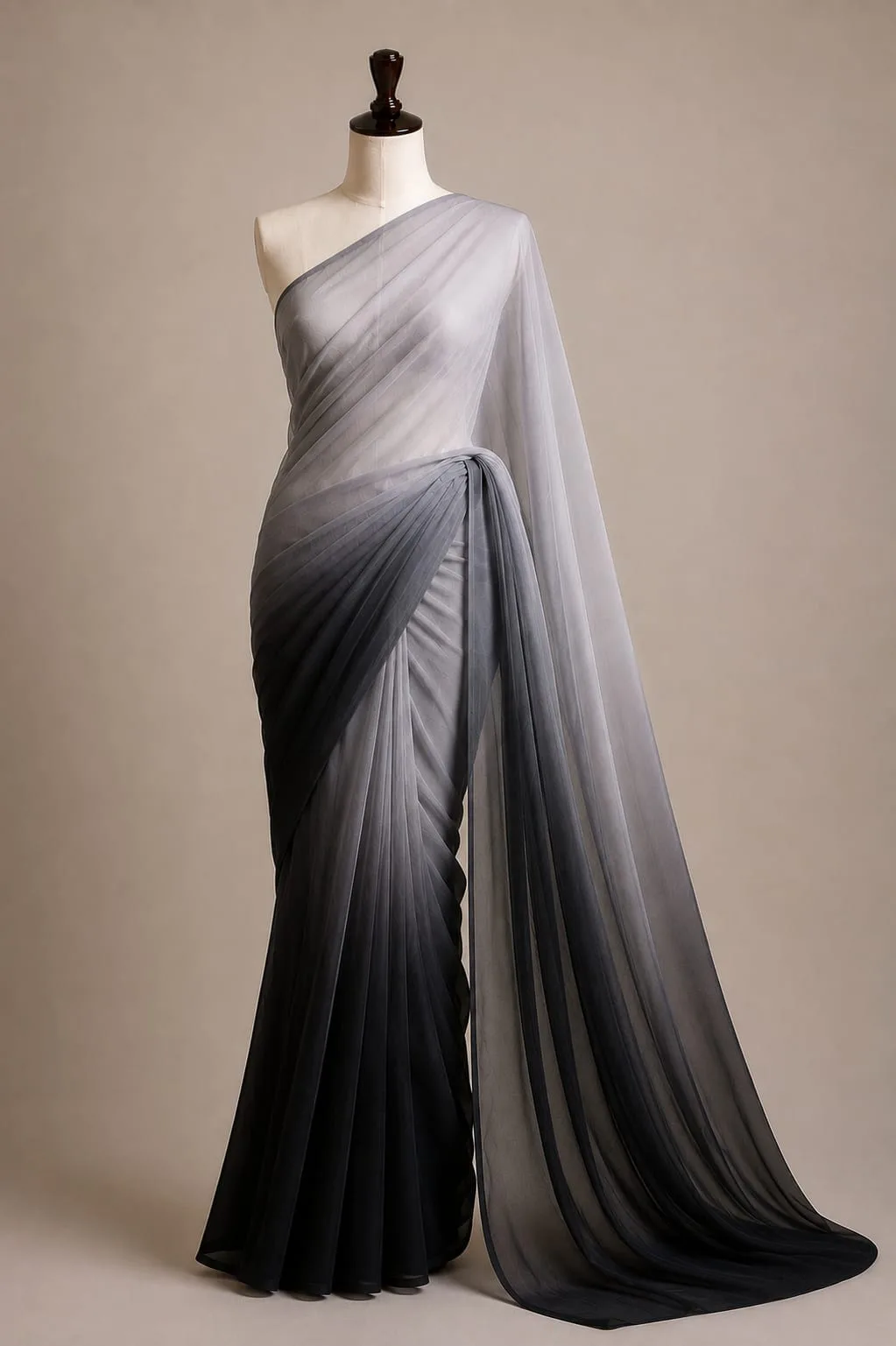 Monochrome Ombré Saree