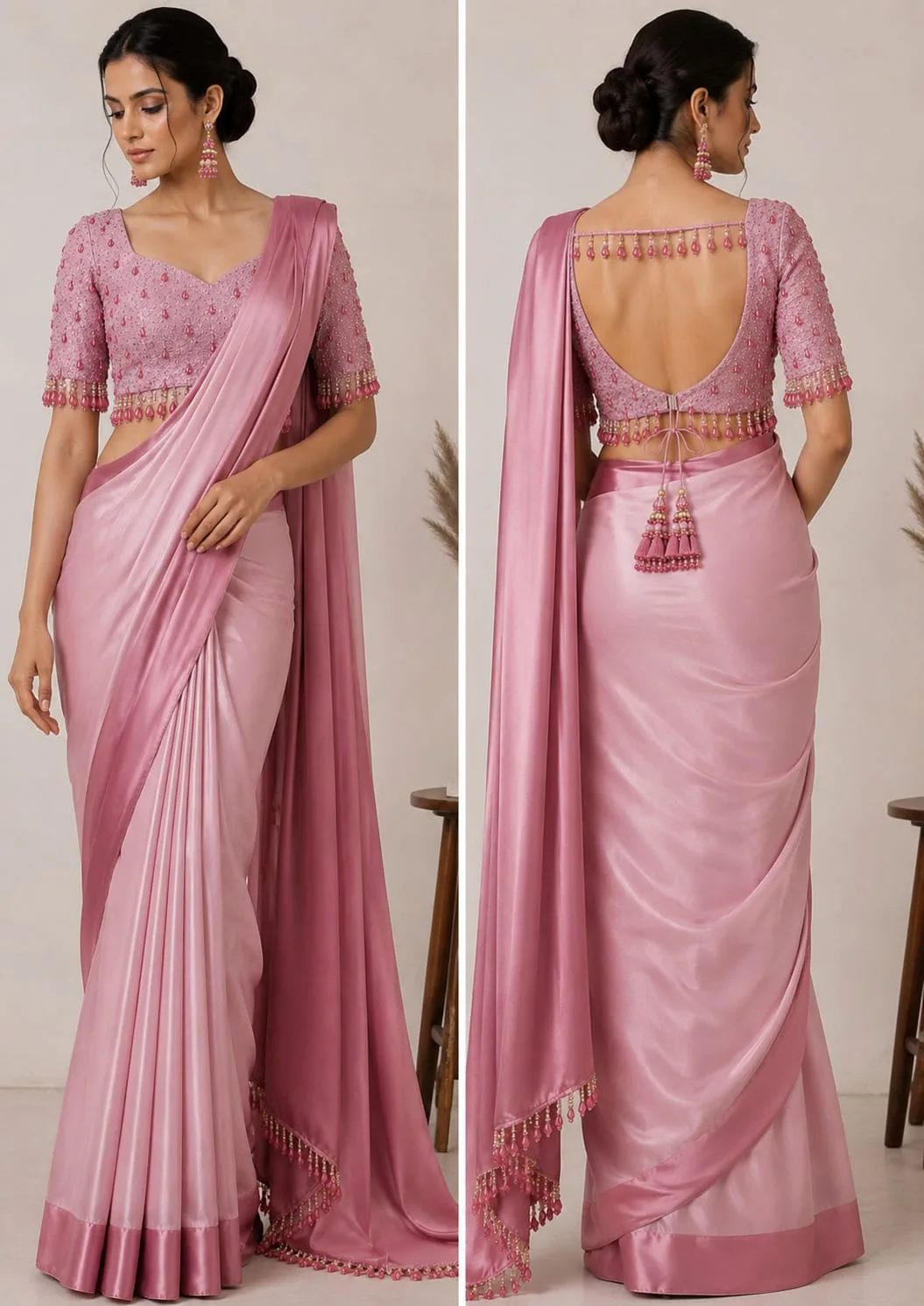 Rose Embellished Saree